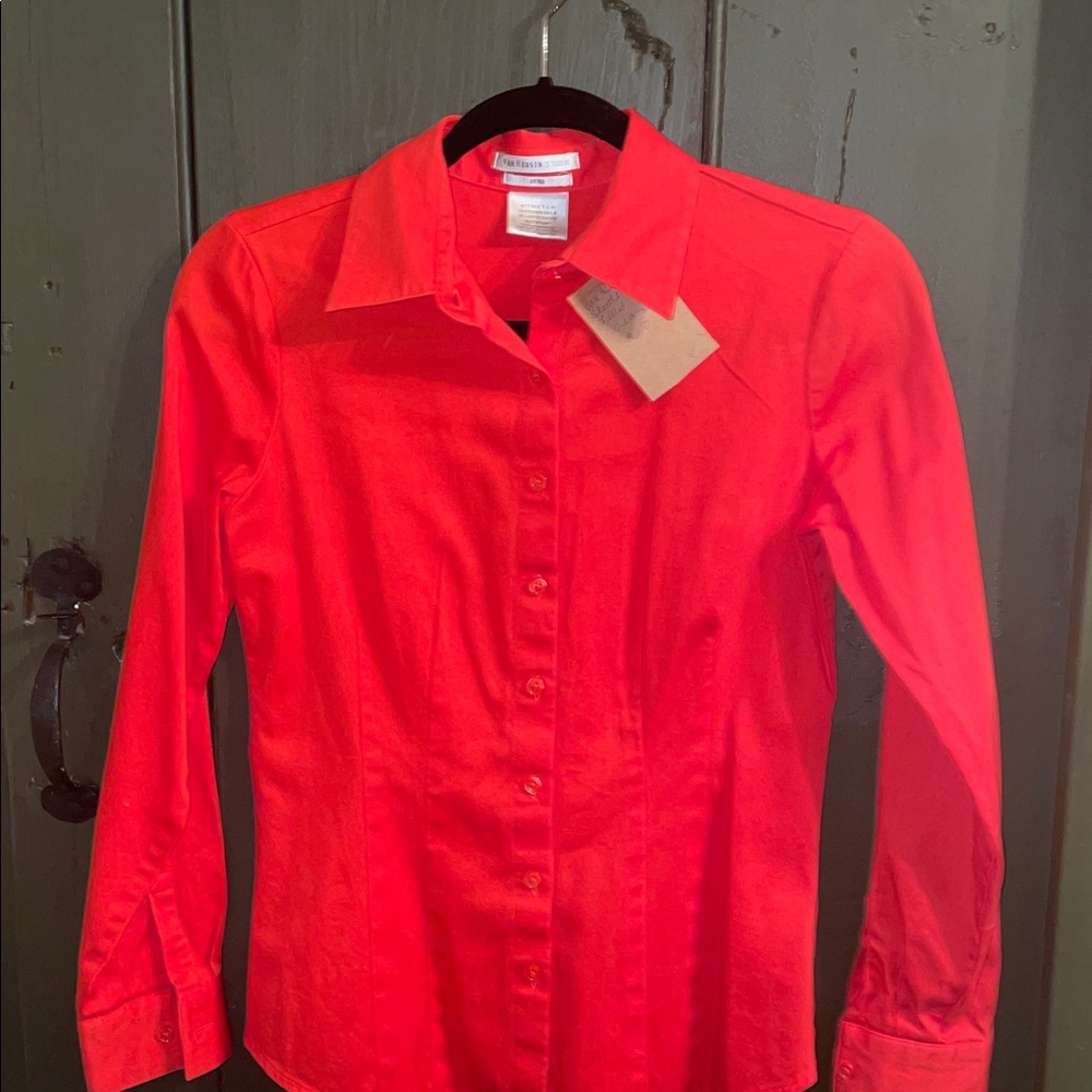 Van Heusen Vibrant orange Casual Button Down Shirt